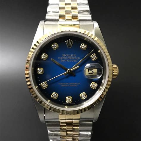 rolex datejust fondo blu